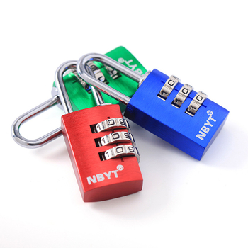 NBYT alumínium mechanikus kódzár táskákhoz, modell E1201; rud vastagsága 3, rudak közötti távolság 9