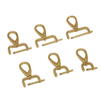 Mosadzová háčiková pracka na tašky – príslušenstvo pre batožinu, ručne vyrobené kožené doplnky, leto 2023