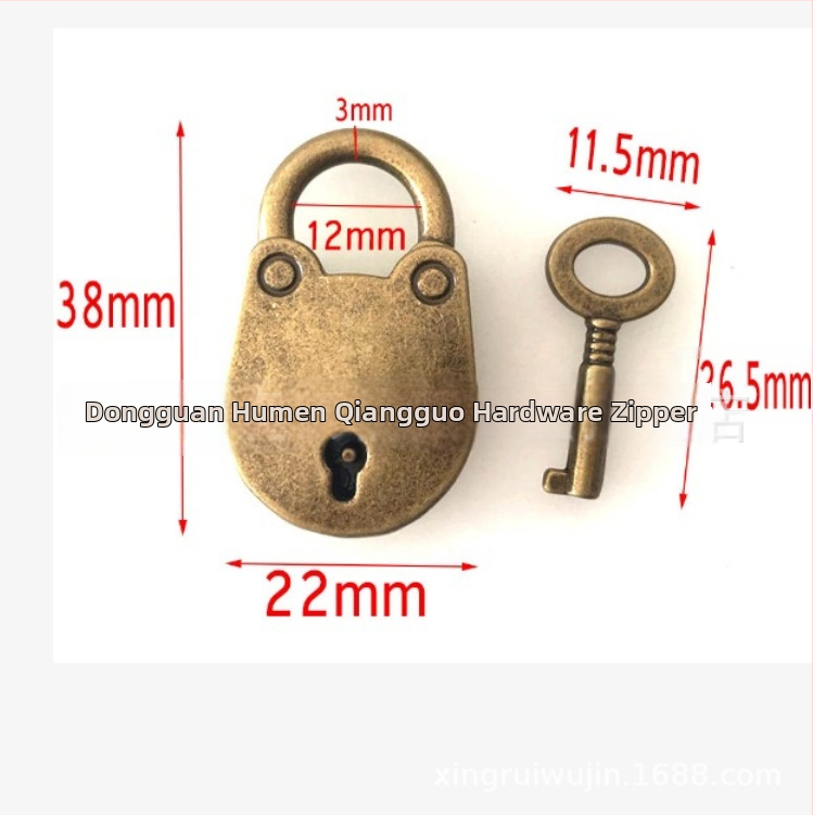 Vintage lāču slēdzene, vidējais modelis, Xinrui zīmols, DIY rotaslietu izgatavošanai, licencēta privātā zīmola