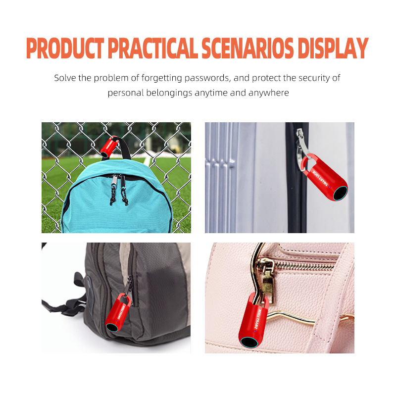 Мини биометричен катинар с пръстов отпечатък за чанти, багаж и шкафчета – модел ZW205; 10 отпечатъка; отключване под 1 сек; FAR 0.001; FRR 10