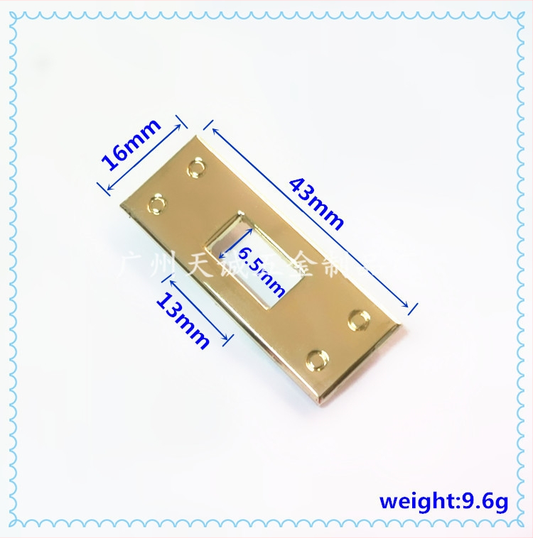 Trīsdaļīgs kvadrātiskais pagrieziena aizslēgs somām, cinka sakausējums