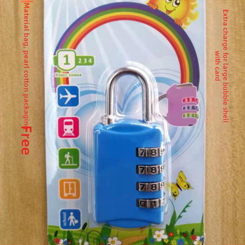 Cinka sakausējuma 4 ciparu paroles atslēga bagāžai, 45 g, drukāts logo, En Chuan Lock Industry