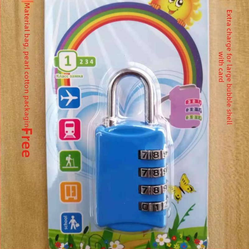 Cinka sakausējuma 4 ciparu paroles atslēga bagāžai, 45 g, drukāts logo, En Chuan Lock Industry