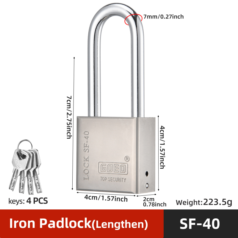 Slēdzene Type C, no dzelzs, zīmols Goeo, piemērots rūpnīcai, lielveikalam un mājām