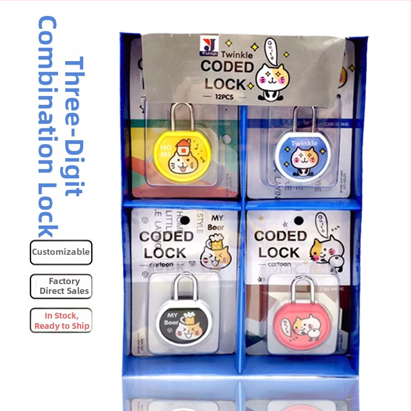 Jin Yi ABS parolē slēdzene – Mini ceļojumu slēdzene, 24 g, logotipa druka pieejama, personalizācija, piemērota ceļojumu somām, koferiem, kosmētikas somām un biroja precēm