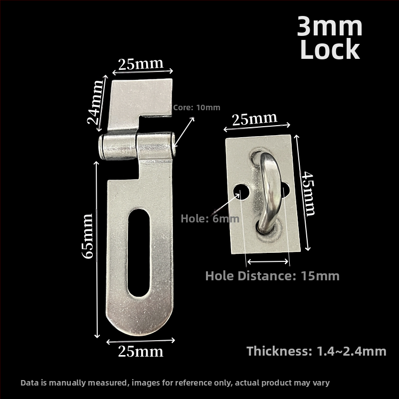 Horizontāla slēdzene no nerūsējoša tērauda, modelis 2,5 collas