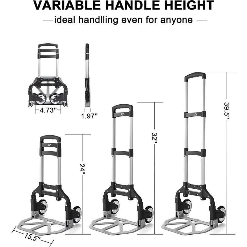 Krepšinių priedai: sulankstoma rankena su ratukais, ABS medžiaga