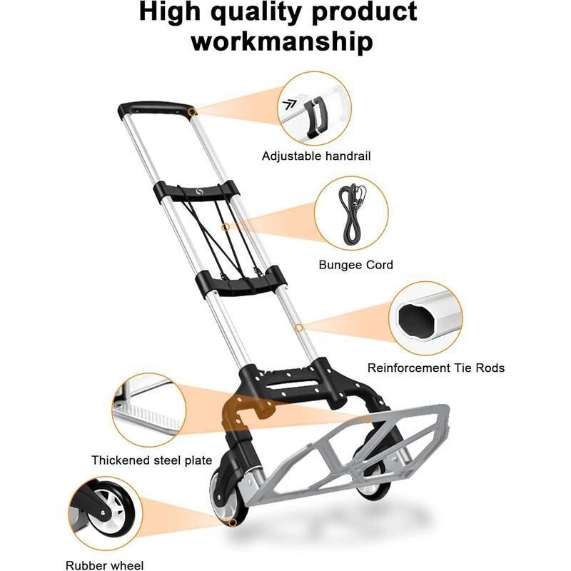 Krepšinių priedai: sulankstoma rankena su ratukais, ABS medžiaga