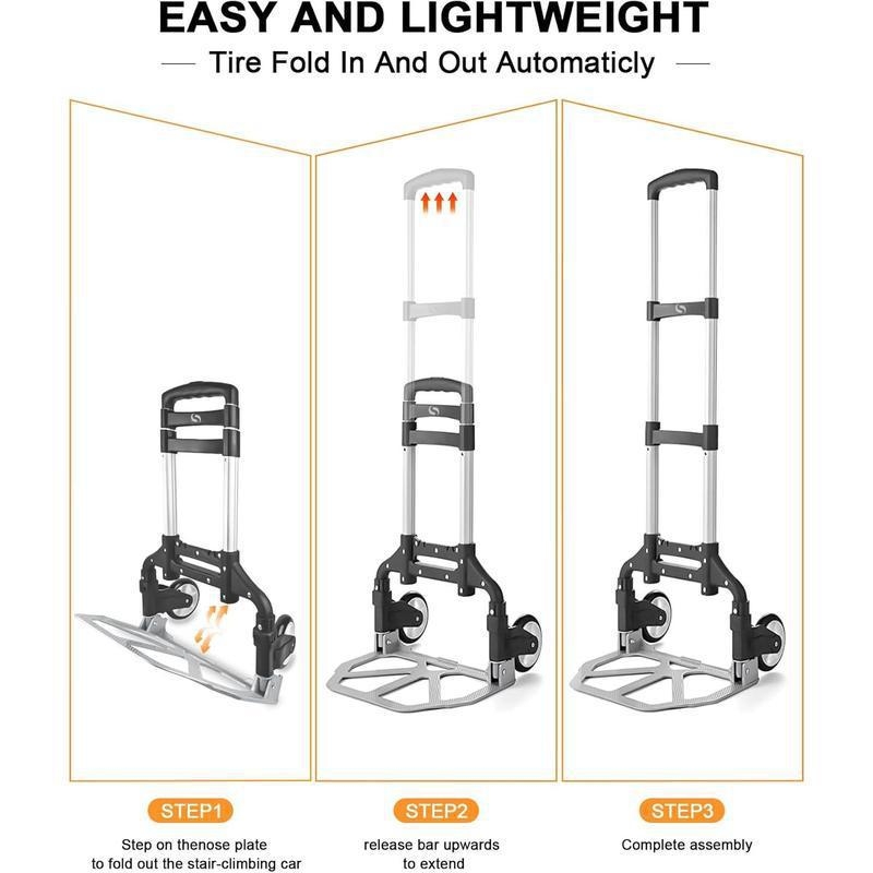 Krepšinių priedai: sulankstoma rankena su ratukais, ABS medžiaga