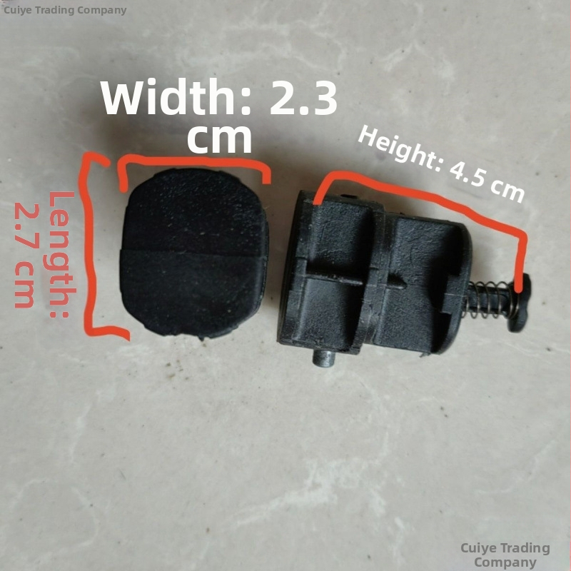 Bagāžas piederumi – teleskopiskā stieņa bloķēšanas lūpa un metāla sprādze (komponentes)