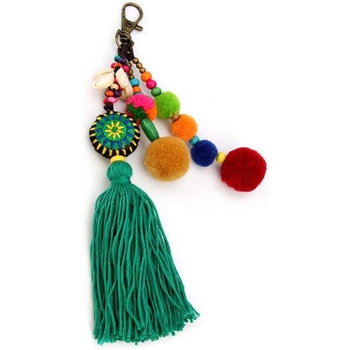 Rankinės pakabukas su kriauklių karoliukais ir kutais – Bohemiško stiliaus, ABS medžiaga, prekės kodas Zk1731079083381526802, bagažo aksesuarai