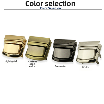 Táska zár - Fém négyzet alakú zár, Yongrun 102312, Bőrönd-kiegészítők