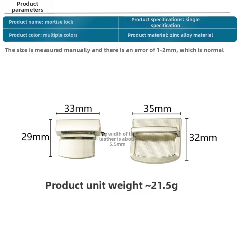 Krepšio spyna - Metalinė kvadratinė spyna, Yongrun 102312, Bagažo priedai