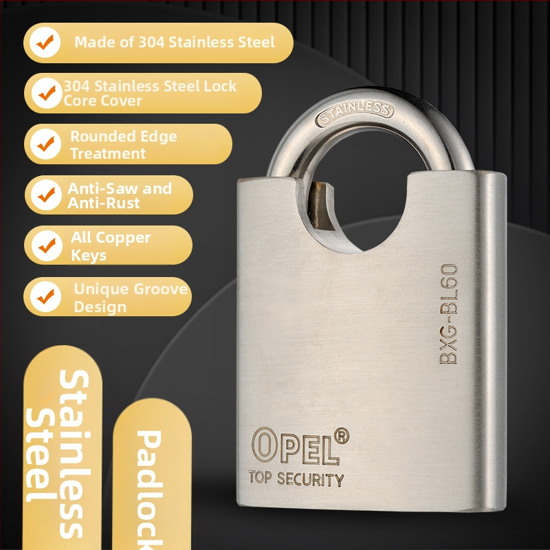 BXG-BL no nerūsējošā tērauda 304 – ūdensizturīga, izturīga pret koroziju, pret uzlaušanu un zāģēšanu, atslēga no misiņa