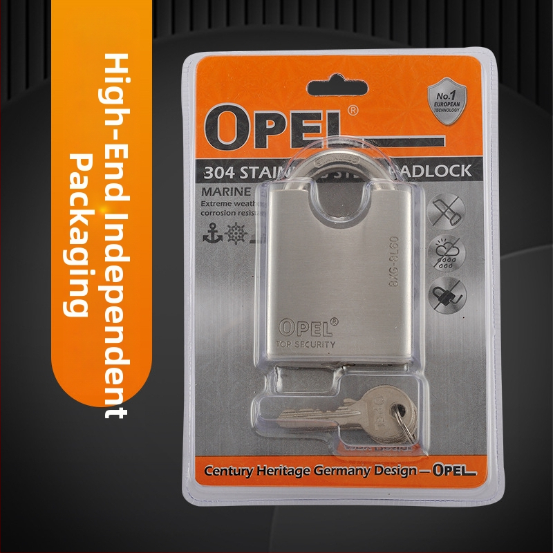 BXG-BL no nerūsējošā tērauda 304 – ūdensizturīga, izturīga pret koroziju, pret uzlaušanu un zāģēšanu, atslēga no misiņa