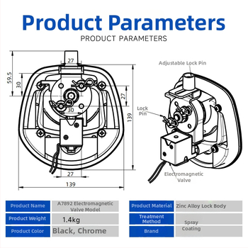 Scott A7892-411a Cinka sakausējuma instrumentu kastes aizslēdzamā aizslēdzība kravas automašīnām – atslēgas stila bloķēšana, regulējams T-veids, piemērots RV, modifikētām un īpašām transportlīdzekļiem