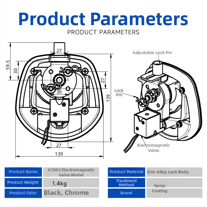 Scott A7892-411a Cinka sakausējuma instrumentu kastes aizslēdzamā aizslēdzība kravas automašīnām – atslēgas stila bloķēšana, regulējams T-veids, piemērots RV, modifikētām un īpašām transportlīdzekļiem