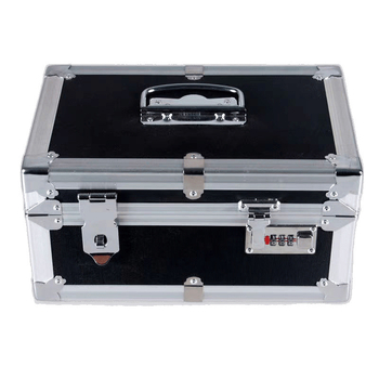 Cutie de depozitare din aliaj de aluminiu, cu încuietori duble și parolă, pentru documente și ștampile (0-5L)