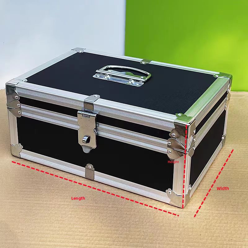 Cutie de depozitare din aliaj de aluminiu, cu încuietori duble și parolă, pentru documente și ștampile (0-5L)