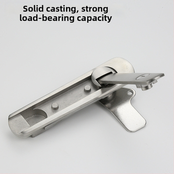 AB402 plakā slēdzene skapim, nerūsējošais tērauds, ar atslēgu, uzstādīšana ar slotu