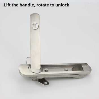 AB402 plakā slēdzene skapim, nerūsējošais tērauds, ar atslēgu, uzstādīšana ar slotu