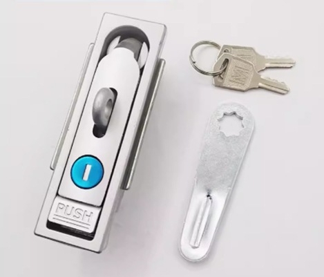 MS713 skapja durvju slēdzene ar rokturi, moderns vienkāršs stils, Hongcai Electric zīmols, pielāgošana pieejama