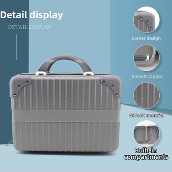 ABS materjalist kosmeetika reisikott lennuki tüüpi ratastega, tõmblukuga avamine, veekindel ja kulumiskindel, laiendatava kihiga.