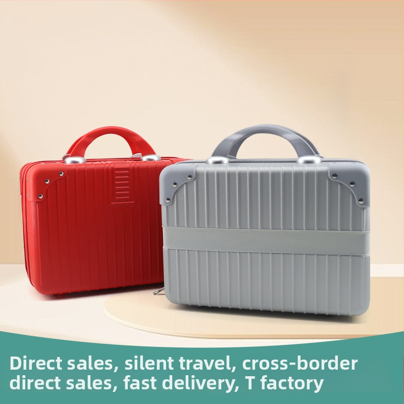 ABS materiāla kosmētikas ceļojumu soma ar lidmašīnas riteņiem, atvērums ar rāvējturi, ūdensizturīga un nolietojumu izturīga, ar paplašināšanas slāni.