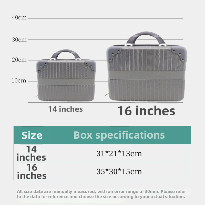 ABS materiāla kosmētikas ceļojumu soma ar lidmašīnas riteņiem, atvērums ar rāvējturi, ūdensizturīga un nolietojumu izturīga, ar paplašināšanas slāni.