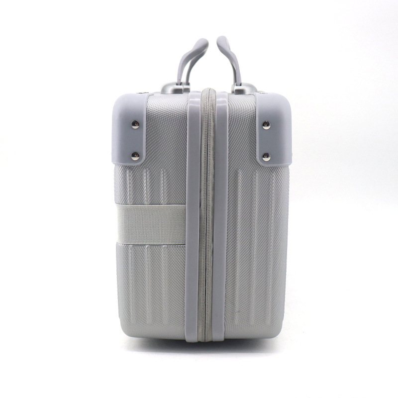 ABS materjalist kosmeetika reisikott lennuki tüüpi ratastega, tõmblukuga avamine, veekindel ja kulumiskindel, laiendatava kihiga.