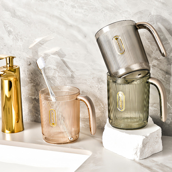 Ceașcă de clătire a gurii din plastic, etanșă și anti-scurgeri, formă regulată de poligon, strat unic