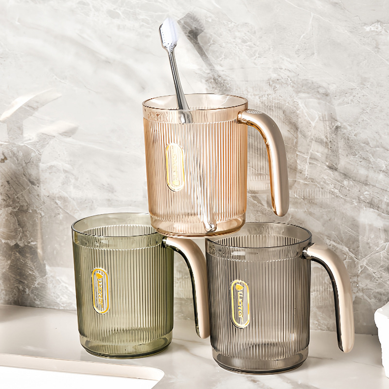 Ceașcă de clătire a gurii din plastic, etanșă și anti-scurgeri, formă regulată de poligon, strat unic