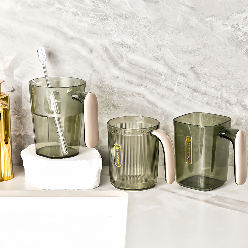 Ceașcă de clătire a gurii din plastic, etanșă și anti-scurgeri, formă regulată de poligon, strat unic