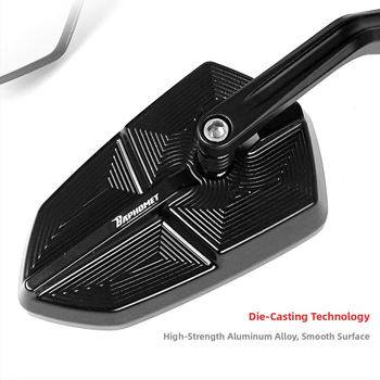 Καθρέφτης πίσω για τιμόνι, τετράγωνος, από κράμα αλουμινίου, μοντέλο Zy-109-8-05, για ηλεκτρικά οχήματα και μοτοσικλέτες