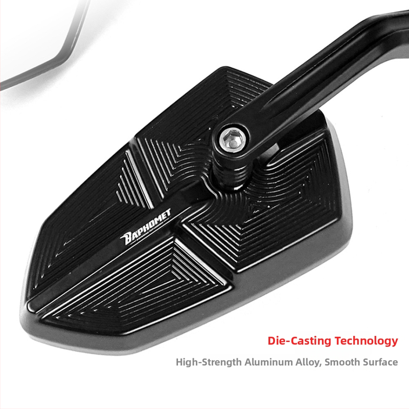 Καθρέφτης πίσω για τιμόνι, τετράγωνος, από κράμα αλουμινίου, μοντέλο Zy-109-8-05, για ηλεκτρικά οχήματα και μοτοσικλέτες