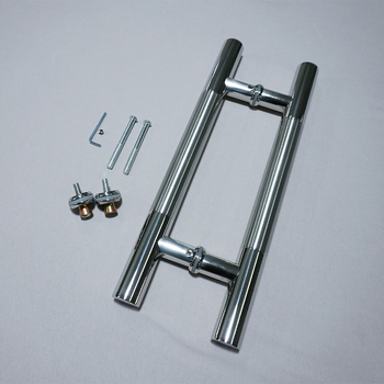 Mâner pentru ușă de sticlă — tambur rotund din oțel inoxidabil, stil modern minimalist, tratament de suprafață: șlefuire și polisare, pentru uși din sticlă și uși glisante.