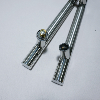 Mâner pentru ușă de sticlă — tambur rotund din oțel inoxidabil, stil modern minimalist, tratament de suprafață: șlefuire și polisare, pentru uși din sticlă și uși glisante.