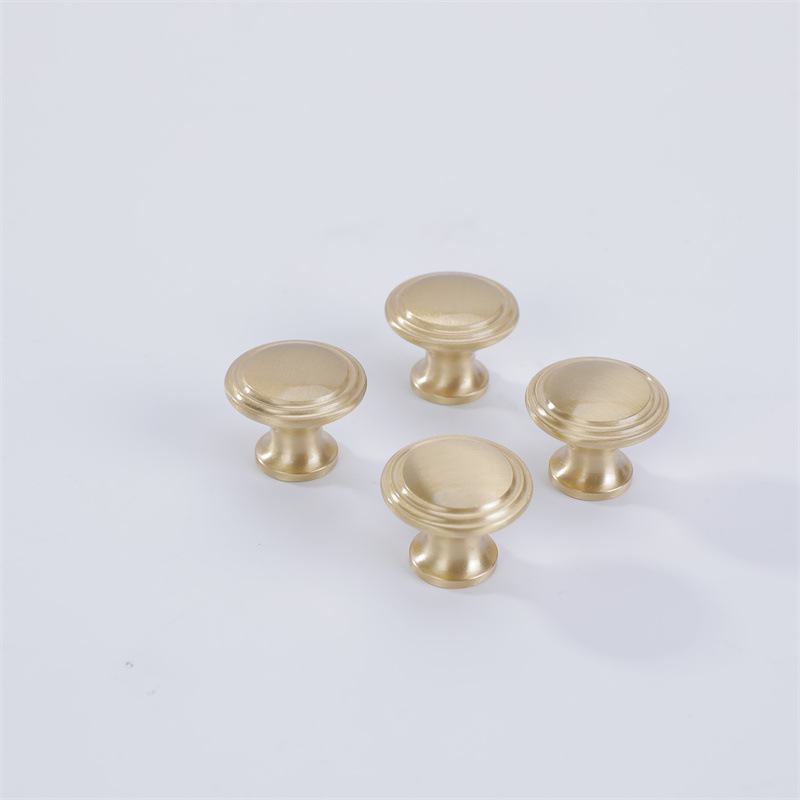 Mâner pentru dulap cu cap de ciupercă din alamă, finisaj periat, stil nordic minimalist, montaj cu o singură gaură, potrivit pentru garderobă, sertare și dulapuri de baie