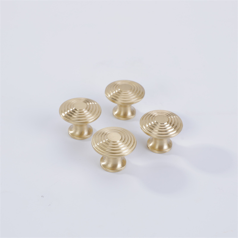 Mâner pentru dulap cu cap de ciupercă din alamă, finisaj periat, stil nordic minimalist, montaj cu o singură gaură, potrivit pentru garderobă, sertare și dulapuri de baie