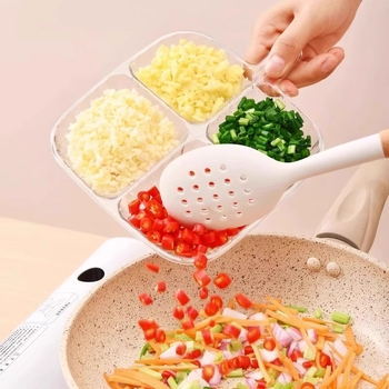 Defu чиния за приготвяне на храна – PP, хранително качество, с дръжка, разделена чиния