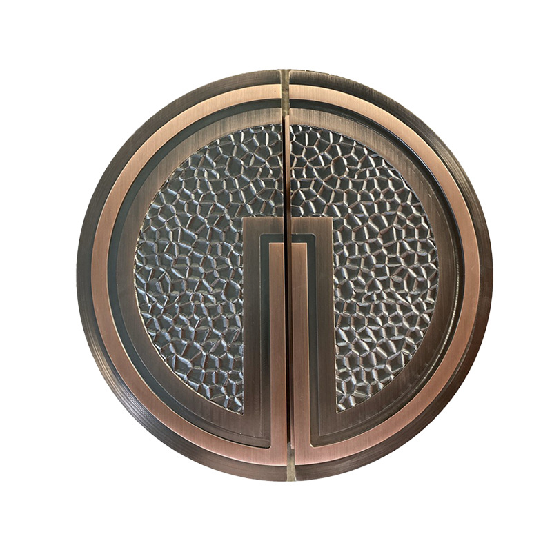 Mâner pentru ușă din sticlă – mâner din aliaj de aluminiu cu formă semicirculară; pentru uși din sticlă; brand Chengda; stil modern și simplu