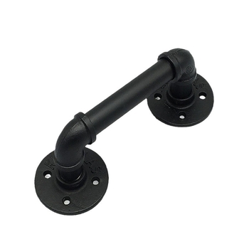 Mâner de ușă pentru dulap, stil industrial retro, din fier cu finisaj vopsit, model 2020483, destinat ușilor tip barn