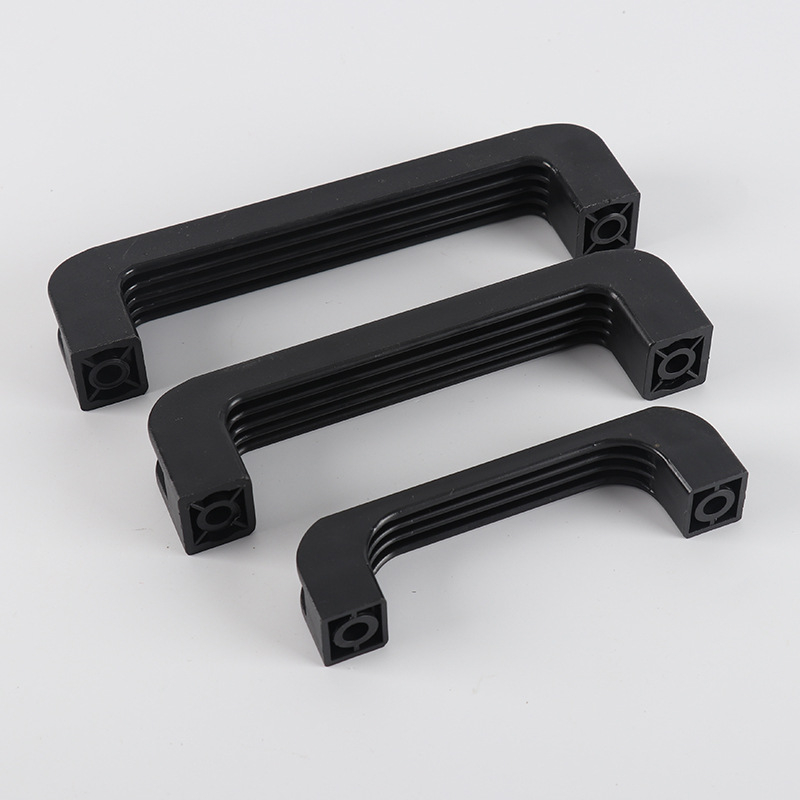 Maner din plastic, în formă de U, pentru dulapuri, montat pe suprafață, pentru uși glisante și sertare, model L90