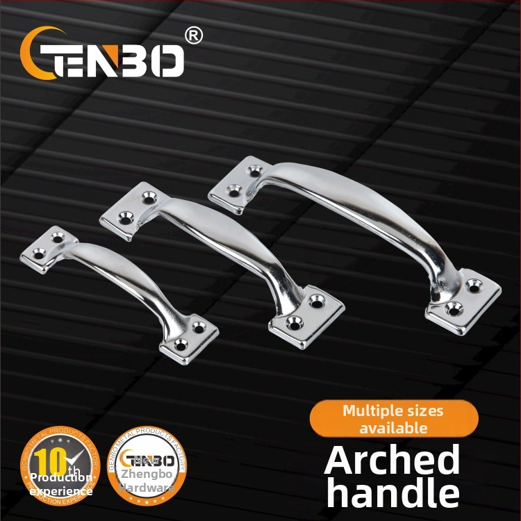 Mâner în formă de arc pentru dulapuri și sertare, model ZB-LS-01; Material: Fier; Stil: Simplitate modernă; Potrivit pentru dulapuri, sertare, uși din lemn și uși glisante.