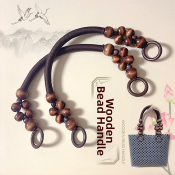 Puidust helmidega käepide kotile – käsitöö, uus rahvuslik stiil, ühevärviline muster, veekindel, ülilihtne, pagasi lisatarvik