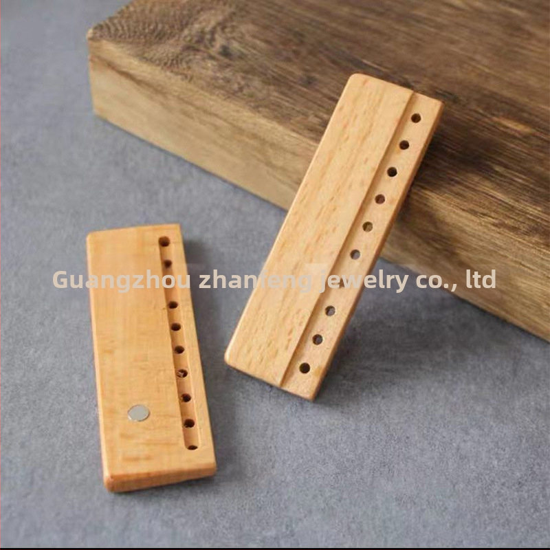 Junfeng magnetilised puidust klipsud kottidele – ruudukujulised klipsud aukudega, pagasi aksessuaarid