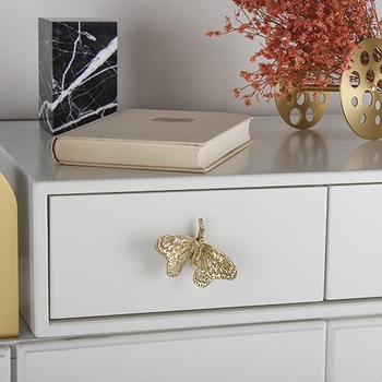 Mâner din alamă în formă de fluture pentru sertare și uși de dulap