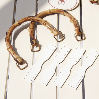 Mâner din rășină pentru geantă DIY tip găleată, accesoriu cu patch cusut manual (Primăvara 2024)