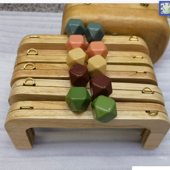 Drevený klip rám na kabelku s drevenou rúčkou, DIY príslušenstvo na kabelky