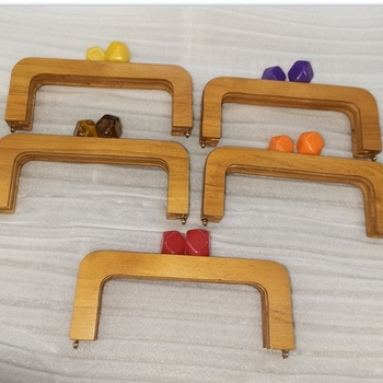 Drevený klip rám na kabelku s drevenou rúčkou, DIY príslušenstvo na kabelky
